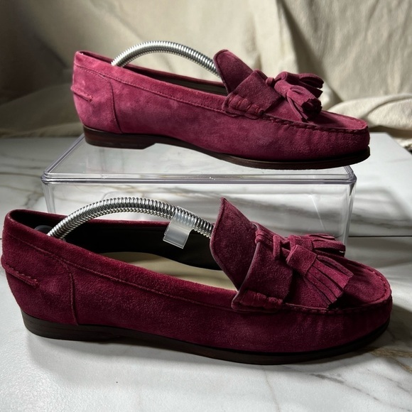 Cole Haan Grand OS Raspberry sueded Tassel loafers.  Size‎ 6.5B - Picture 1 of 7